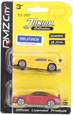 

RMZ City Chevrolet Corvette C6 R And Nissan GT R Car Toys Yellow And Red - Pack Of 2(Yellow, Red), Red;yellow