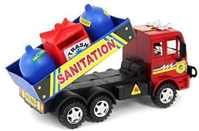 Dazzling Toys Garbage Truck Car With Trash Cans(Multicolor)
