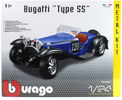 

Bburago Bugatti Type 55 1:24 Model Kit Diecast Scale Arts(Blue)