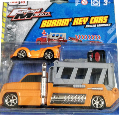 

Maisto Burnin Key car Launcher and Hauler(Orange)