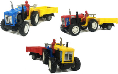 

Jack Royal Tractor With Trolley(Multicolor)