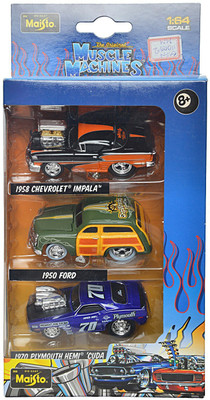 

Maisto 1/64 The Original Muscles Machines 3 Pcs Car Set -1(Multicolour)