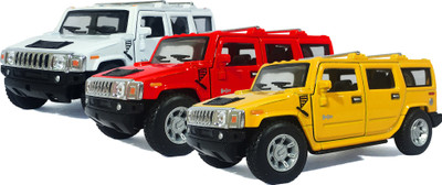 

Kinsmart JACK ROYAL-2008 Hummer H2 SUV - (White-Red-Yellow)(Multicolor)