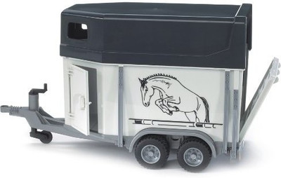 Bruder Toys Horse Trailer Including 1 Horse(Grey)