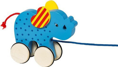 

BabyCentre Goki Pull Along Animal Basjo Elephant(Multicolor)