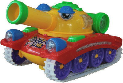

Adraxx 360 Rotating Wheel Crazy Toy Tank(Multicolor)