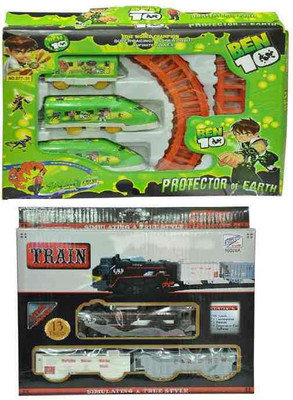 

Turban Toys Combo of Battery Operated Train(Green, Black), Black;green