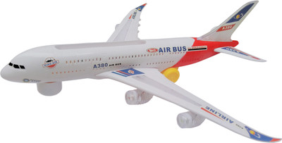 

Flipzon Airbus A380 Airplane Toy with Colorful Lights Effect & Self Rotating(Multicolour)