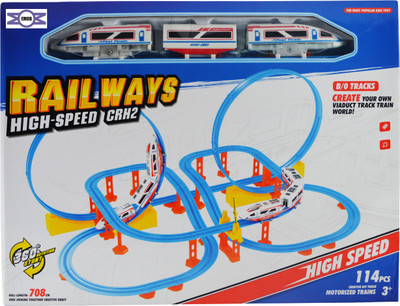 

Emob High Speed Motorized Train with Creative DIY Track of 708 CM(Multicolor)