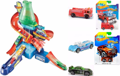 

Hot Wheels SPLASH SCIECE LAB pLUS 5 LATEST COLOR SHIFTER CARS(Multicolor)