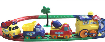 

Little Grin Cartoon Play Train Set Toy for Kids(Multi Color)