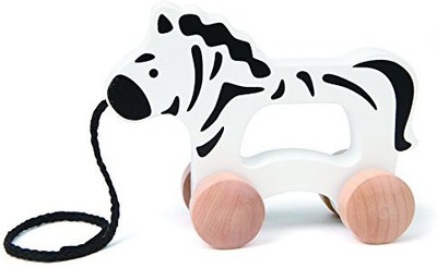 

Hape E0909 Push & Pull Zebra Toy(Multicolor)