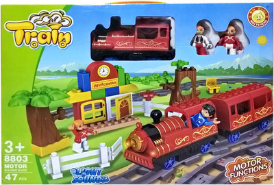 

Emob 47 Pcs Big Size Train with Flashing Light and Music(Multicolor)