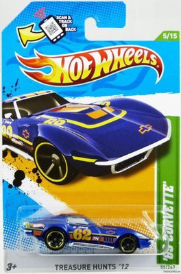 Hot Wheels 2012 Treasure Hunt '69 Corvette Blue Violet 55/247(Blue)