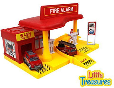 

Little Treasures Super Service Fire Station Fire Alarm Emergency Rush Toy Set(Multicolor)