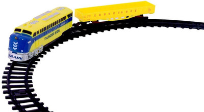

Planet of Toys Train Track Playset(Yellow, Black), Black;yellow