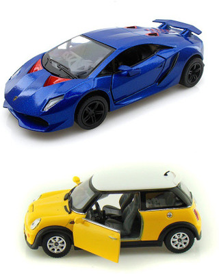 

Kinsmart Lamborghini Sesto Blue And Mini Cooper Model(Multicolor)