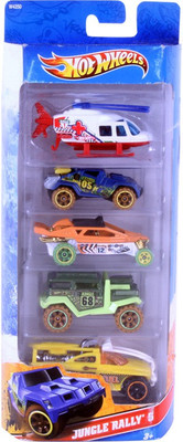 

Hot Wheels Jungle Rally 5 Car Gift Pack(Multicolor)