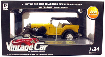 

Baybee Shoppee Vintage Car-Diecast Metal Model Car(Black And Yellow)