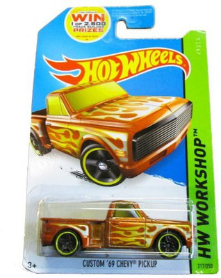 

Hot Wheels Hw Workshop 217/250 Heat Fleet Custom '69 Chevy Pickup(Orange)
