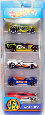 

Hot Wheels 5 Car Gift Pack Model-Track Stars(Blue)