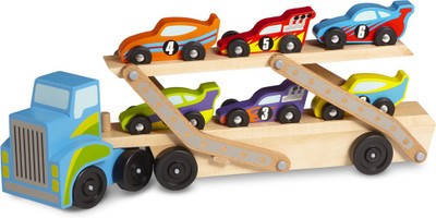 

Melissa & Doug Mega Race-Car Carrier(Multicolor)
