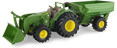 

Tomy Ertl Monster Treads Tractor With Wagon(Green)
