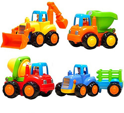 

Allin1 Unbreakable Automobile Car Toy Set For Children Kids Toys Construction Team Set Of 4(Multicolor)