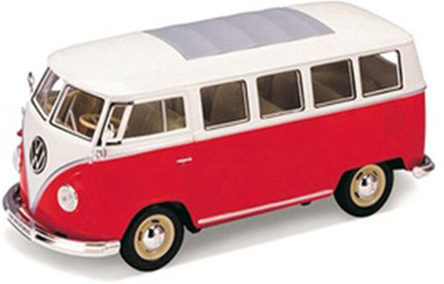 

Maisto Power Kruzerz 4.5 inch Pull Back Action - Volkswagen Van Samba Diecast Model Car(Red&White)