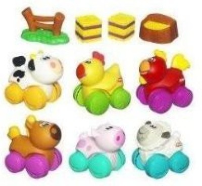 

Playskook Wheel Pals Animal Tracks Farm Set(Multicolor)