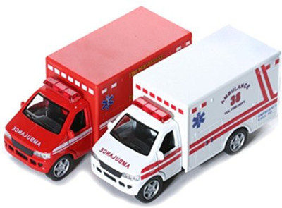 

Kinsmart Kinsfun Display Rescue Team 5" Ambulance And Fire(Multicolor)