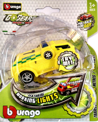 

Bburago Go Gears Race & Rescue(Yellow, Red, Grey), Grey;red;yellow