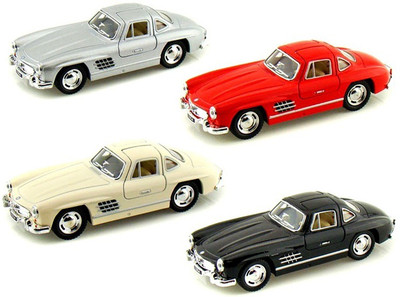 

Kinsmart Set Of 4 Mercedes 1954 Sl Coupe(Red, Beige, Black, Silver), Beige;black;red;silver