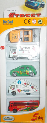 

Shop & Shoppee Die Cast Vehicle Set with 5 Different Cars(Multicolor)