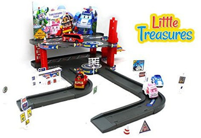 

Little Treasures Kids Transferable Robot Educational Parking Garage Play Set(Multicolor)