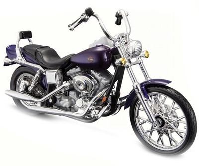 

Maisto Harley Davidson 2001 FXDWG DYNA WIDE GLIDE, Scale 1:18 - Purple(Purple)