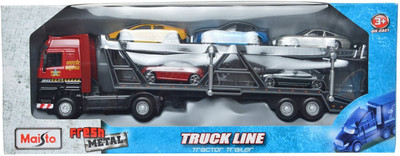 

Maisto Maisto Truck Line Car Carrier Trailer Die-cast Toy Truck (Random Color) -EduToys(Multicolor)