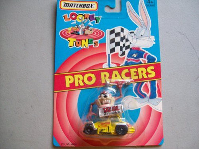 

Matchbox Looney Tunes Pro Racers Taz With Sprint Car(Yellow)