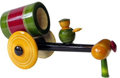 NIHAR Wooden Cart Toy(Multicolor)