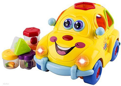 

WolVol Adorable Car With Flashing Front And Back Lights(Yellow)