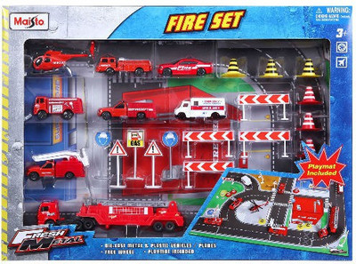 

Maisto Fresh Metal Fire Set Playset(Multicolor)