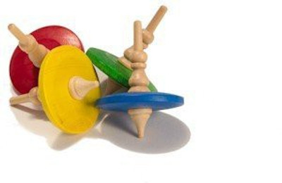 

Aeromotion High Quality Wooden Tops, Great Fun for Kids! (Set of 4)(Multicolor)