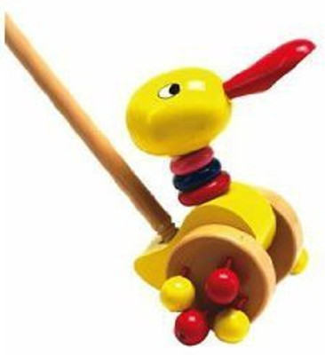 

Orange Tree Toys Childrens Wooden Push Along Duck(Multicolor)