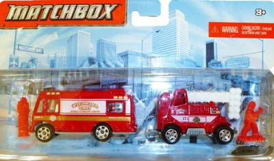 

Mattel Matchbox Hitch N' Haul Flame Tamers (Wildfire Unit Mobile(Red)