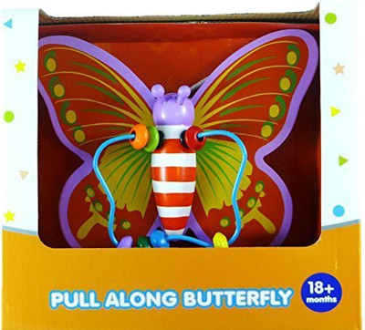 

Real Wood Toys 8" Pull Along Butterfly Toy(Multicolor)