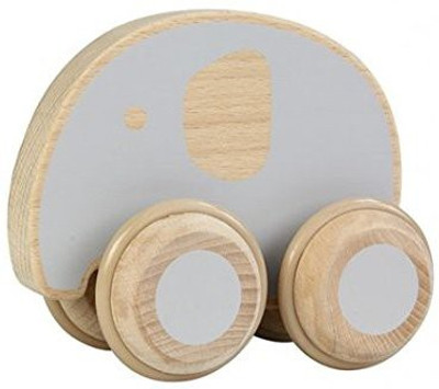 Cicada Animal - Pull Along Wooden Elephant 5"/13cm - ET2C06(Multicolor)