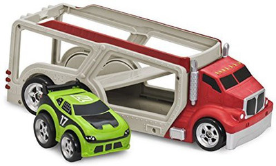 

Kid Galaxy Soft And Squeezable Car Carrier With Pull Back Race Car(Multicolor)