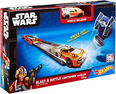 

Hot Wheels Star Wars Blast and Battle Lichtschwert Starterset Luke Skywalker CMM33(Multicolor)