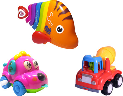 

Toys spot Premium Quality Unbreakable 3 in one attractive combo(Multicolor)