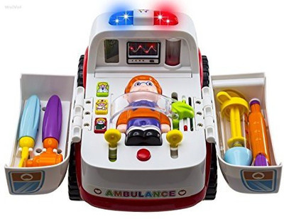 

WolVol Bump & Go Ambulance Rescue With Various Medical(Multicolor)